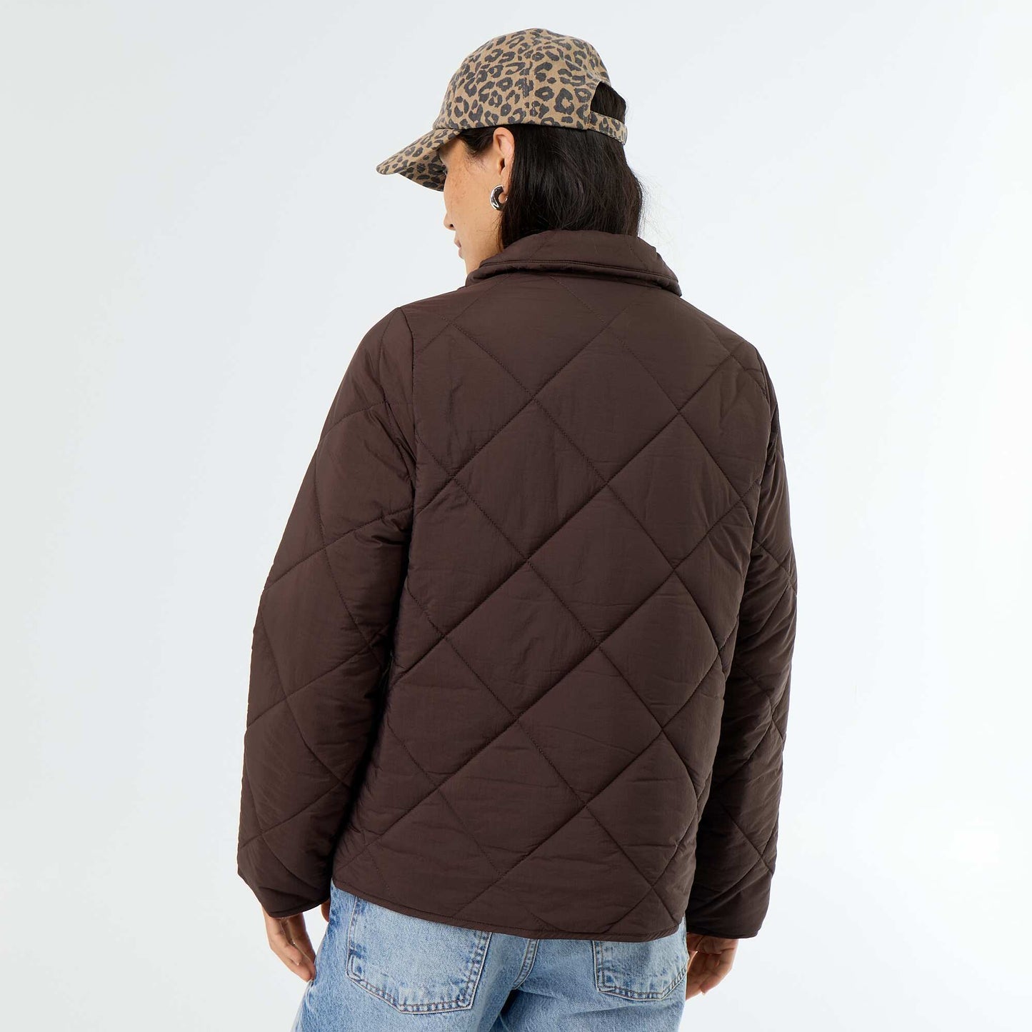 Quilted Water-Repellent Jacket BROWN
