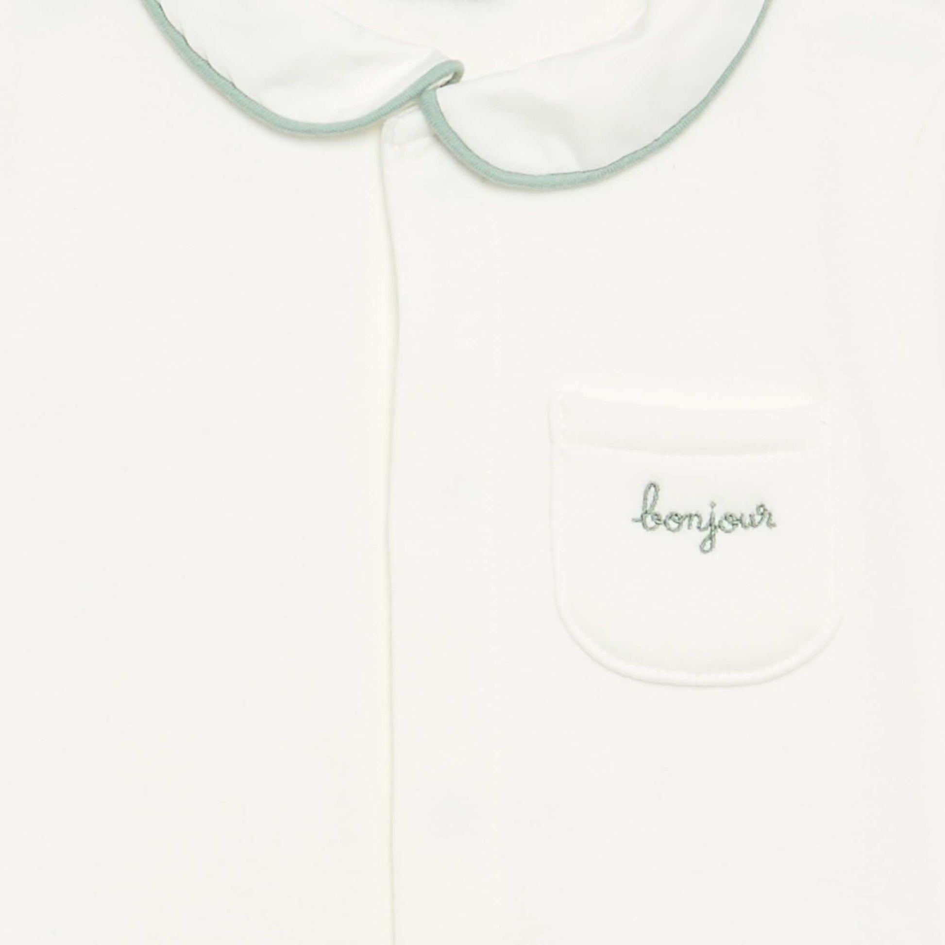 Sleepsuit with Collar WHITE
