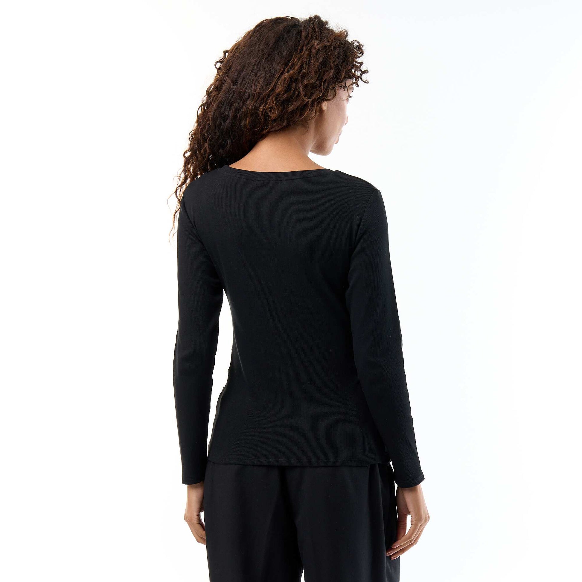 Ribbed Maternity T-shirt BLACK