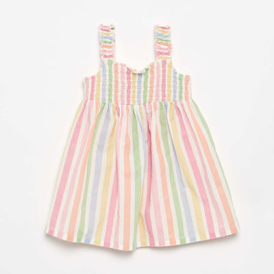Sleeveless cotton voile dress WHITE