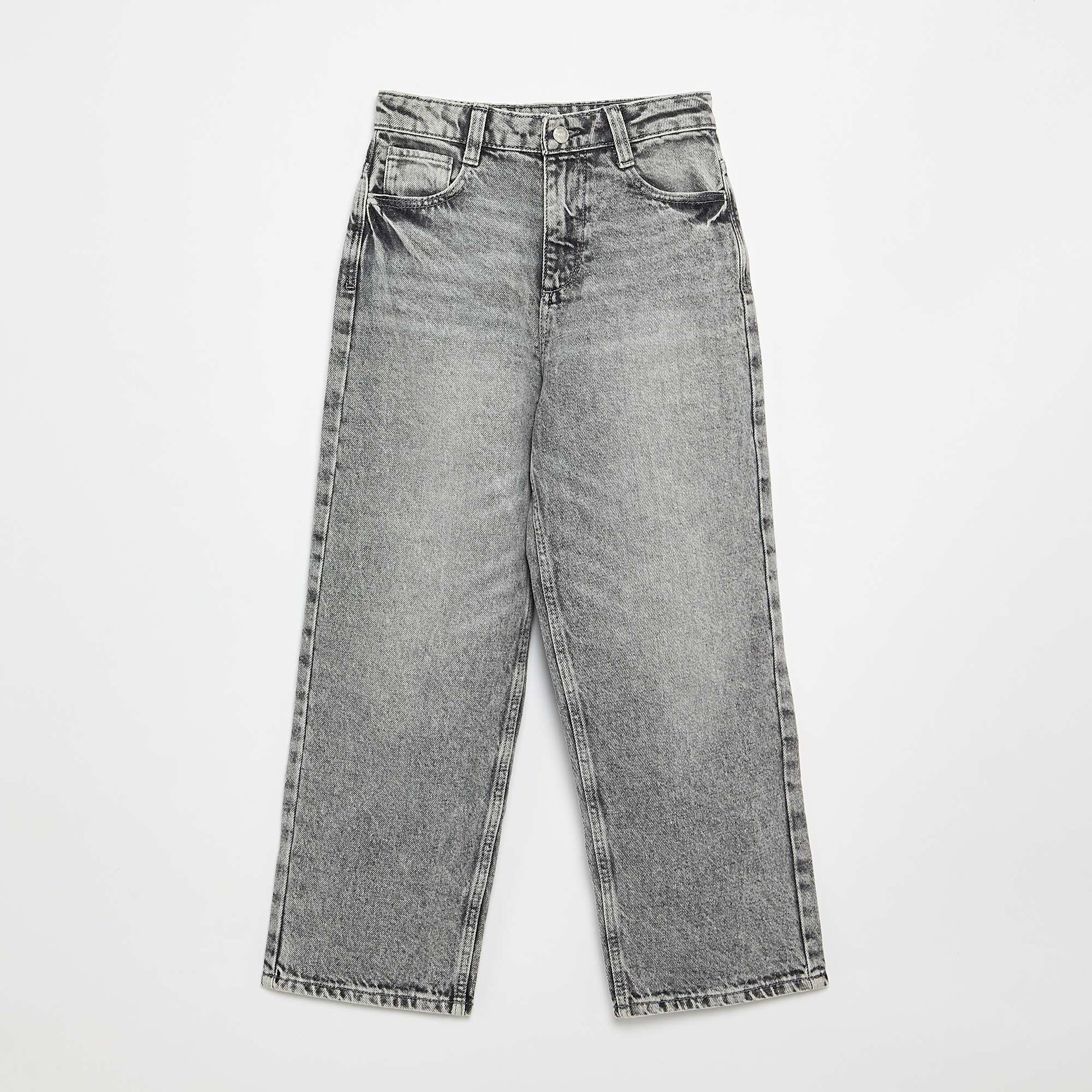 Baggy Fit Denim Trousers GREY