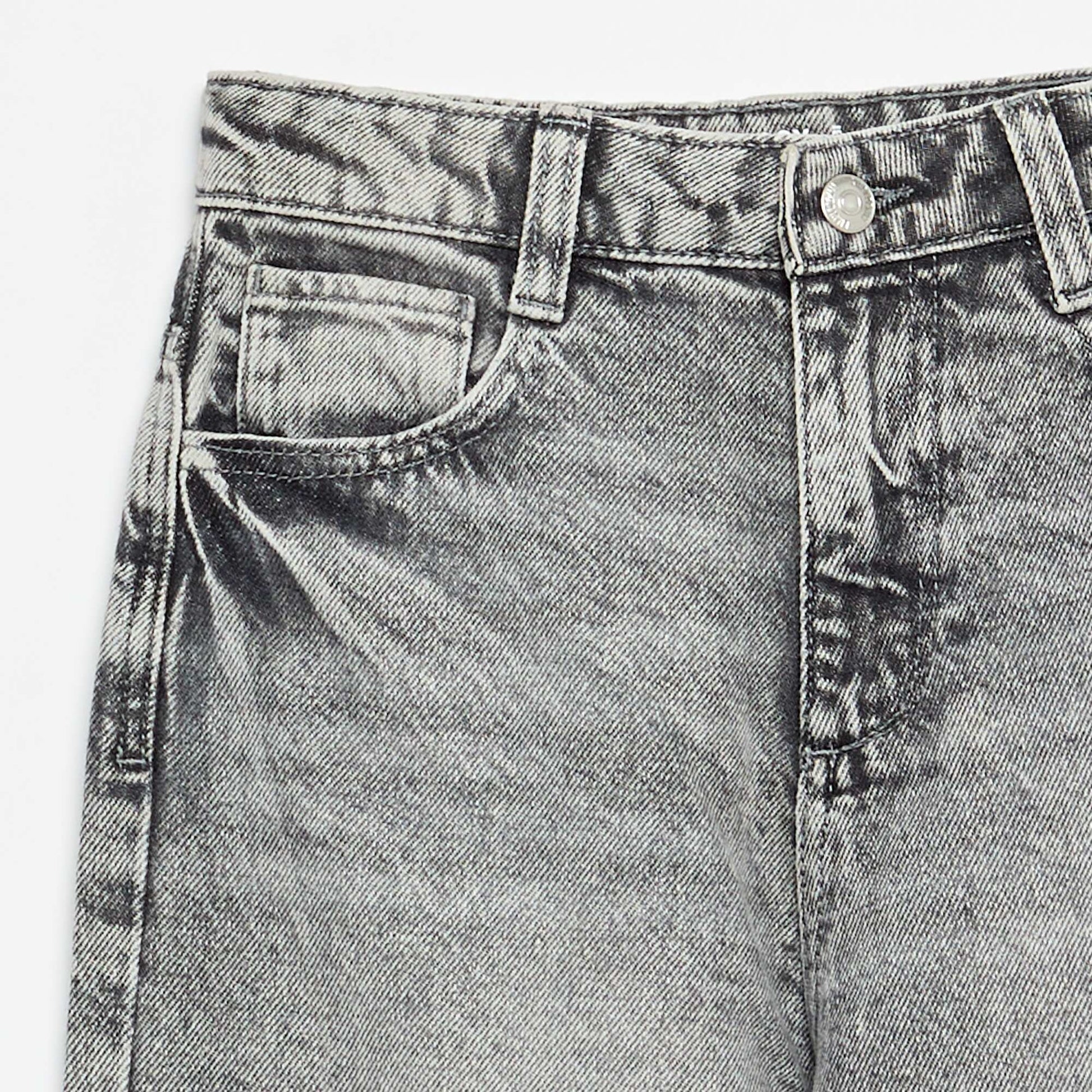 Baggy Fit Denim Trousers GREY