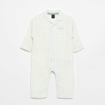 Checked sleepsuit GREEN