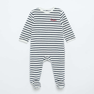 Velour Sleepsuit WHITE
