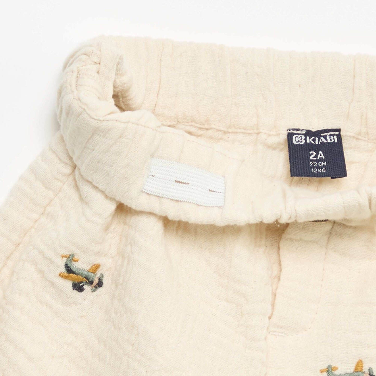 Short cotton gauze shorts BEIGE