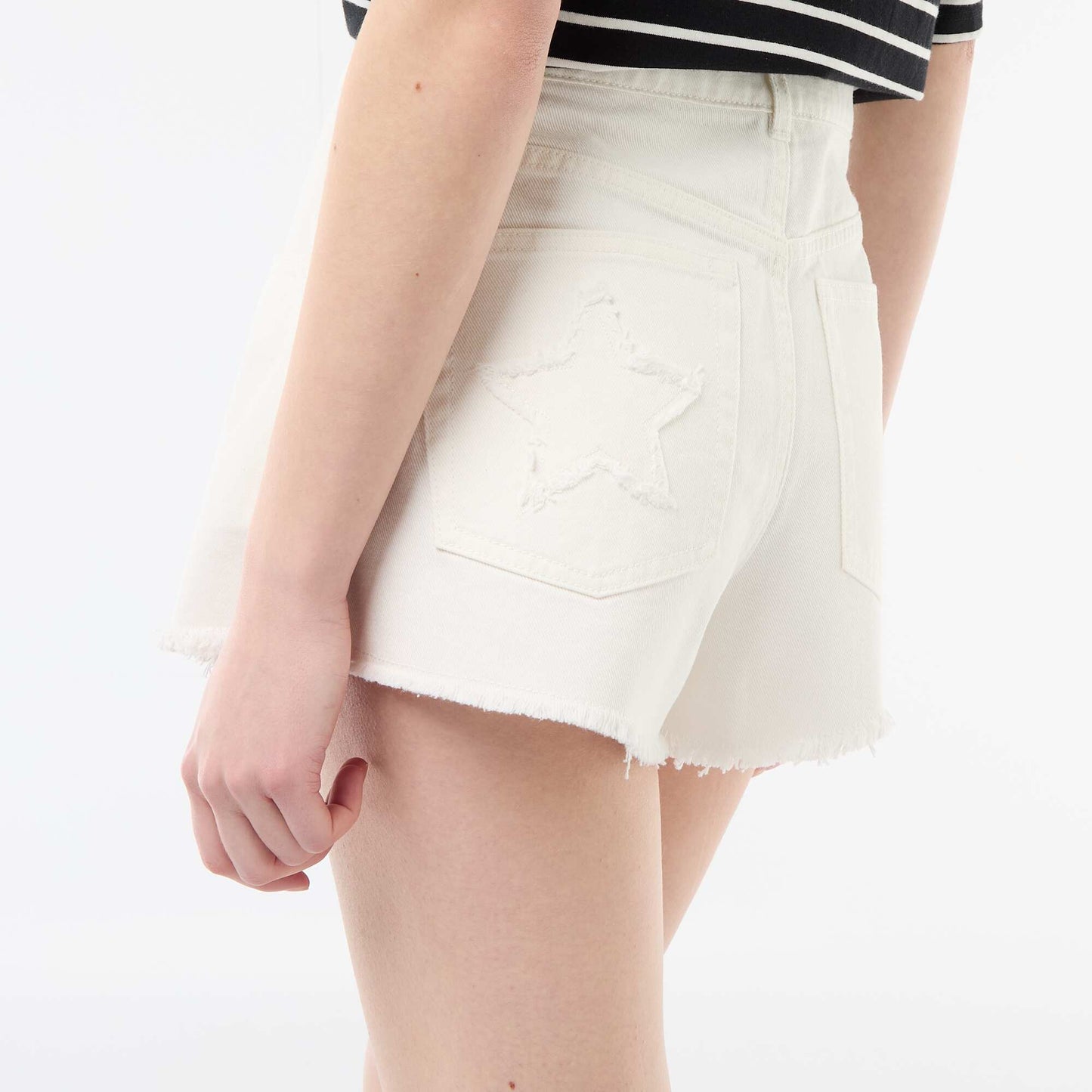 Twill Mini Shorts WHITE