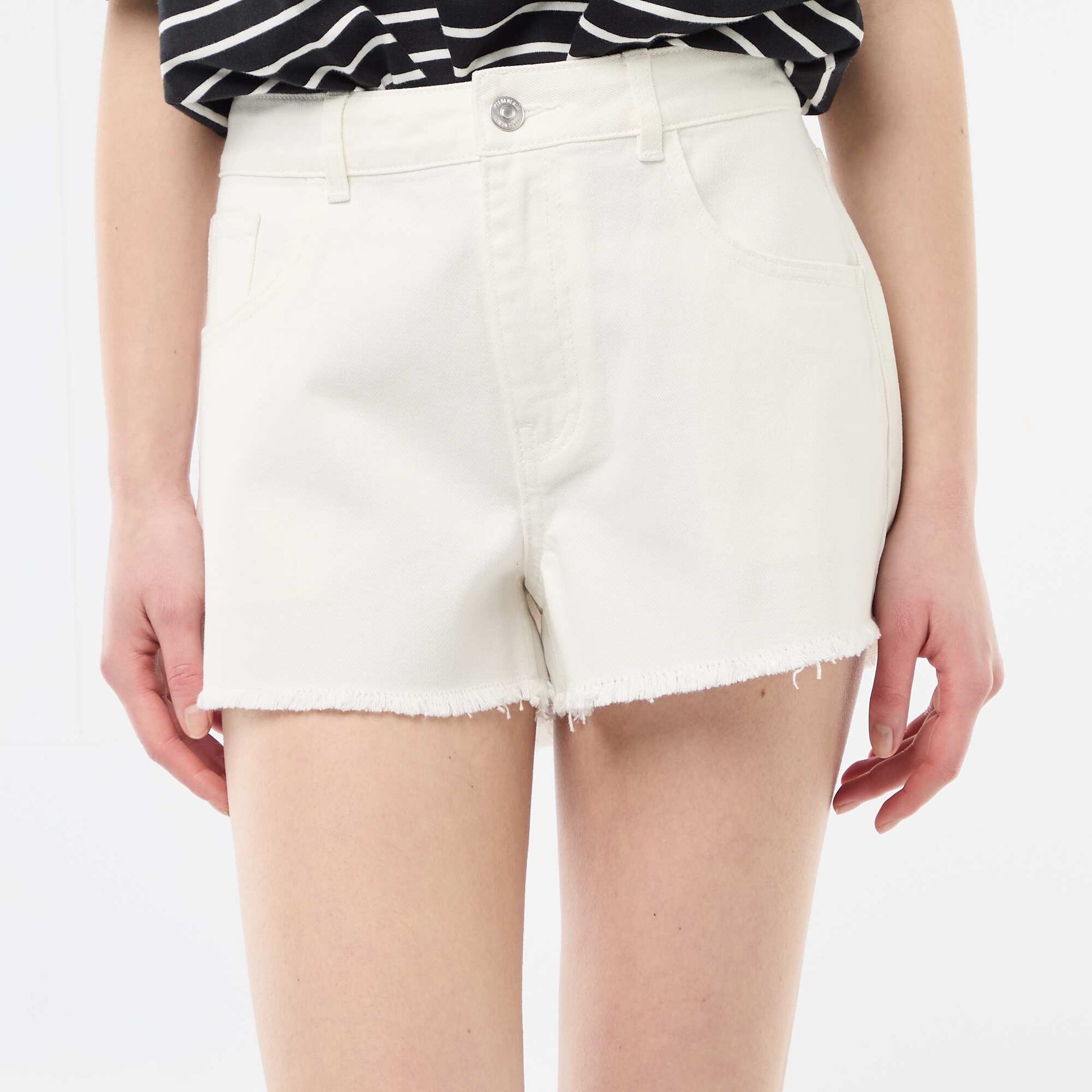 Twill Mini Shorts WHITE