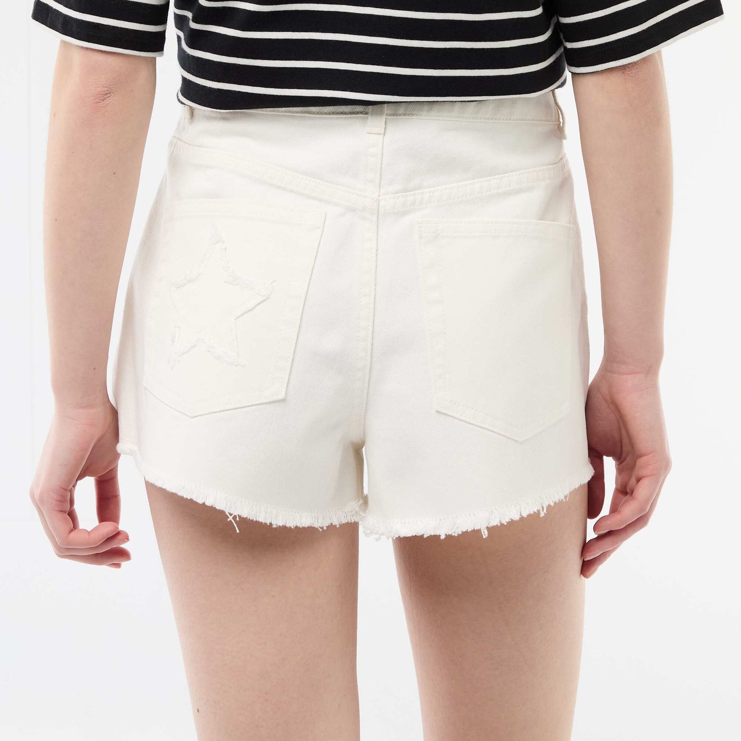 Twill Mini Shorts WHITE
