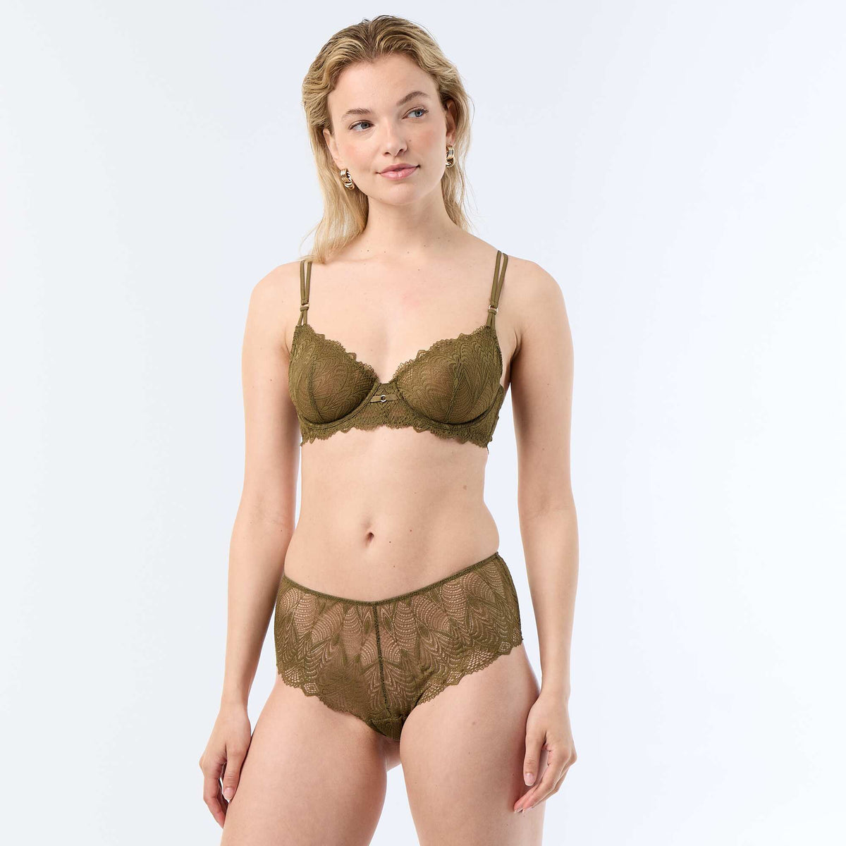 Lace Balconette Bra GREEN
