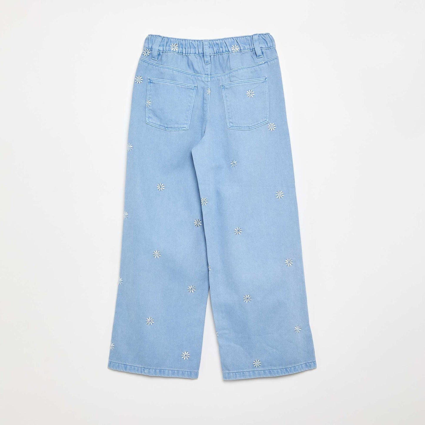 Embroidered Denim Pants BLUE