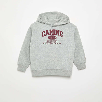 Printed Hooded Sweatshirt GREY