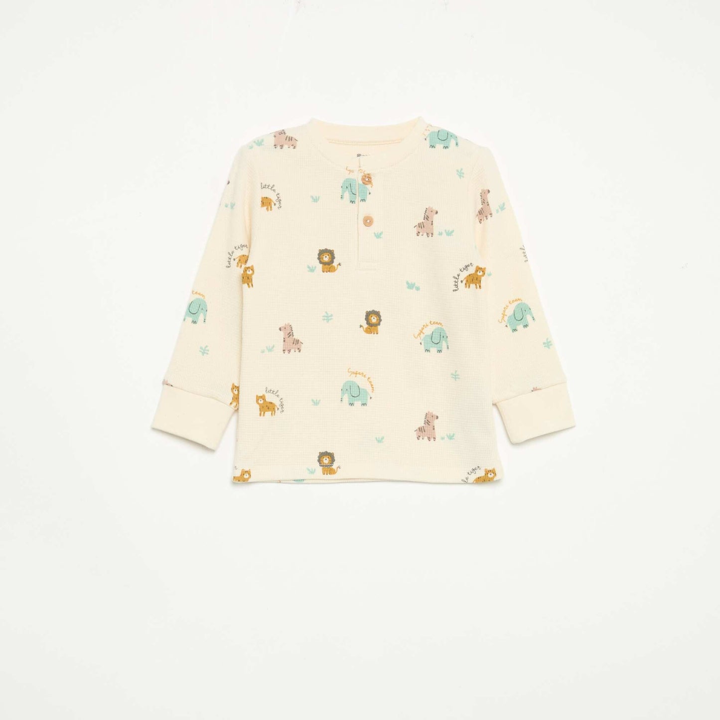 2-piece pajamas - Long-sleeved T-shirt + pants BEIGE