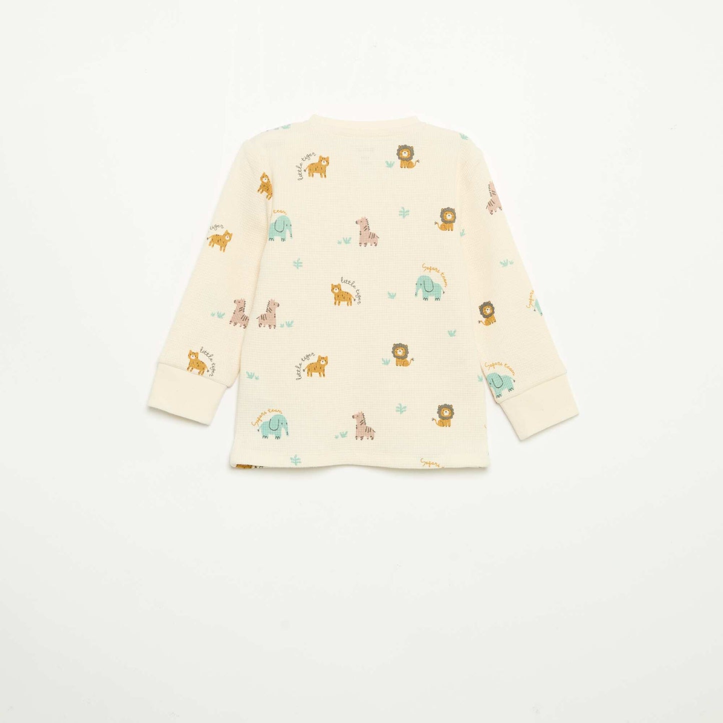 2-piece pajamas - Long-sleeved T-shirt + pants BEIGE