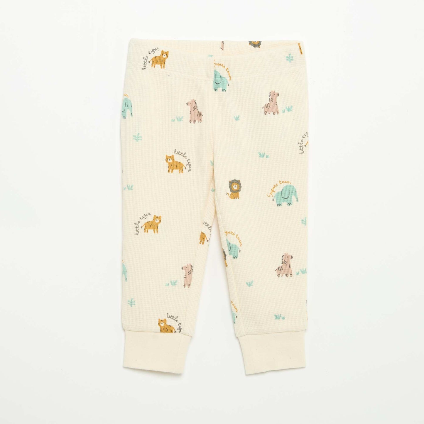 2-piece pajamas - Long-sleeved T-shirt + pants BEIGE