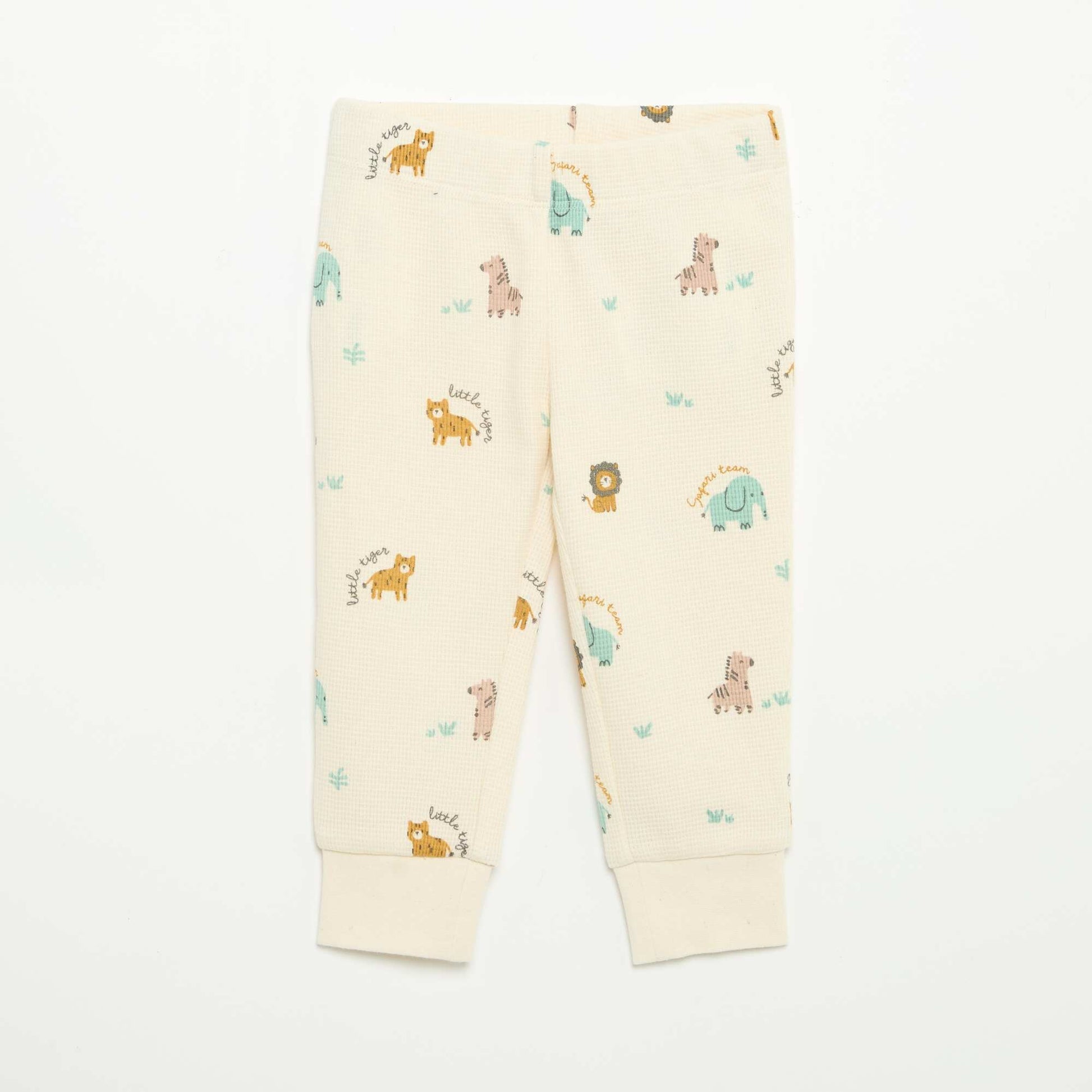 2-piece pajamas - Long-sleeved T-shirt + pants BEIGE