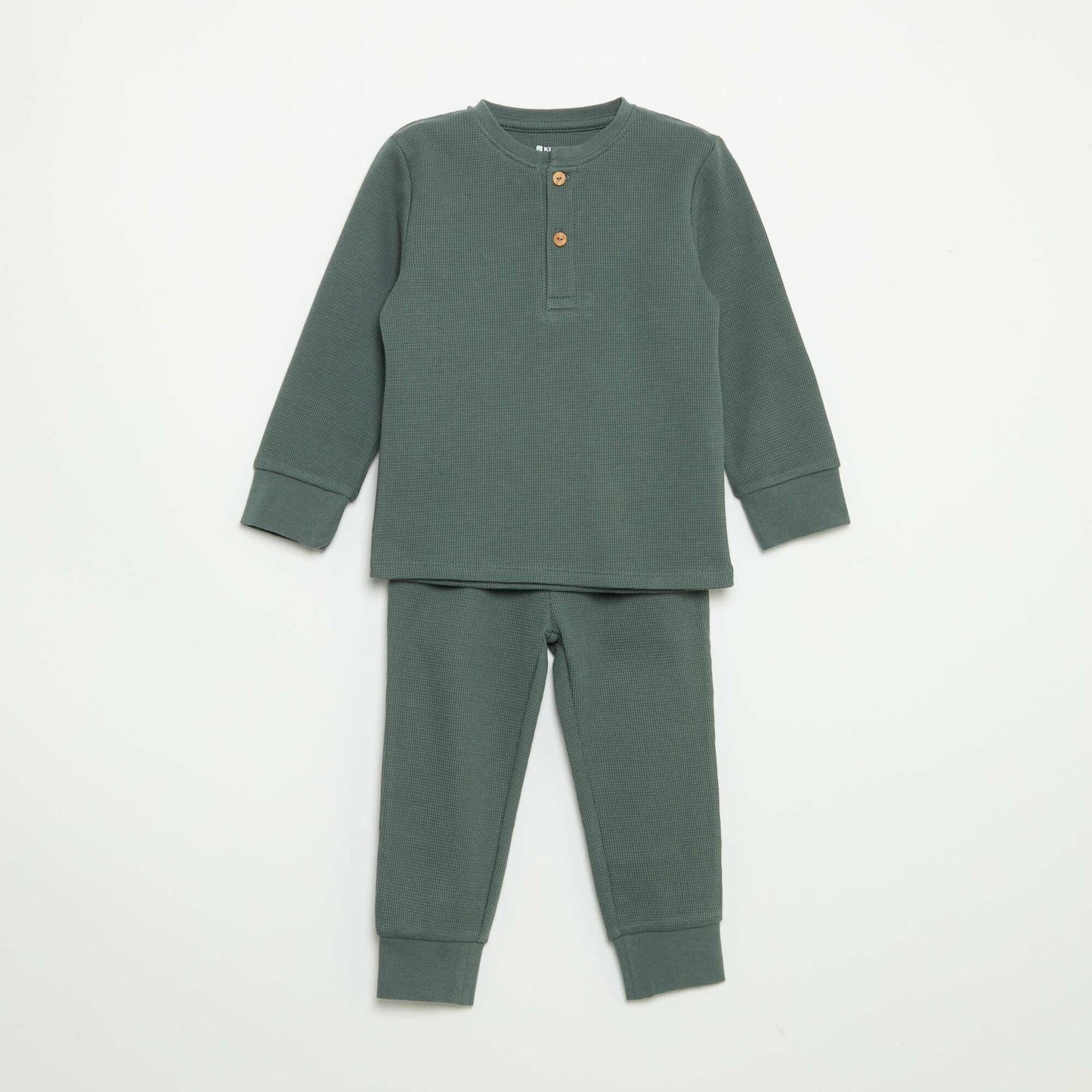 2-piece Pajamas - Long-sleeved T-shirt + Pants GREEN
