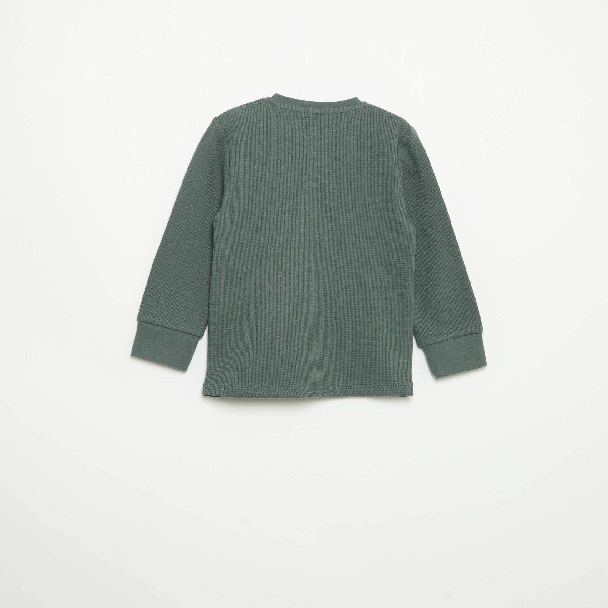 2-piece Pajamas - Long-sleeved T-shirt + Pants GREEN