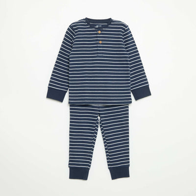 2-piece Pajamas - Long-sleeved T-shirt + Pants BLUE