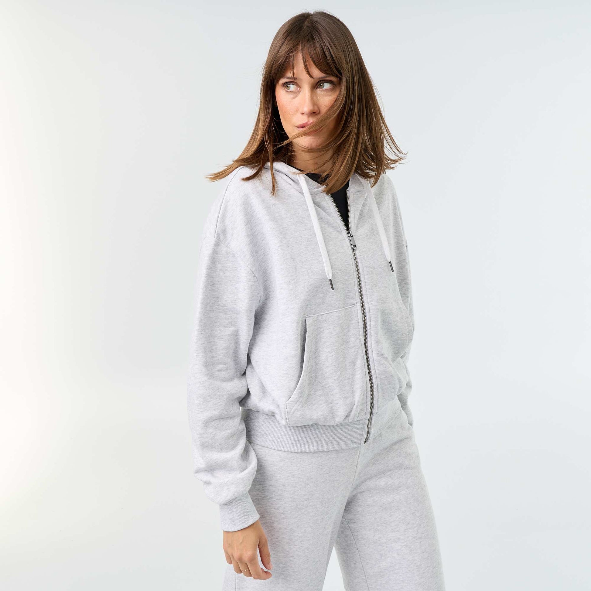 Basic Lightweight French Terry Sweatshirt GREY