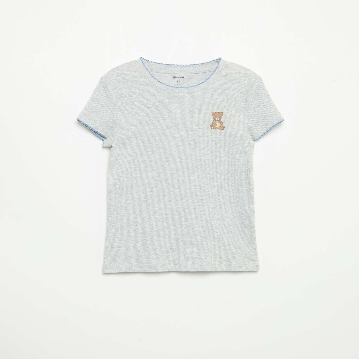 2-Piece Pajamas - Short-Sleeved T-shirt + Striped Pants BLUE