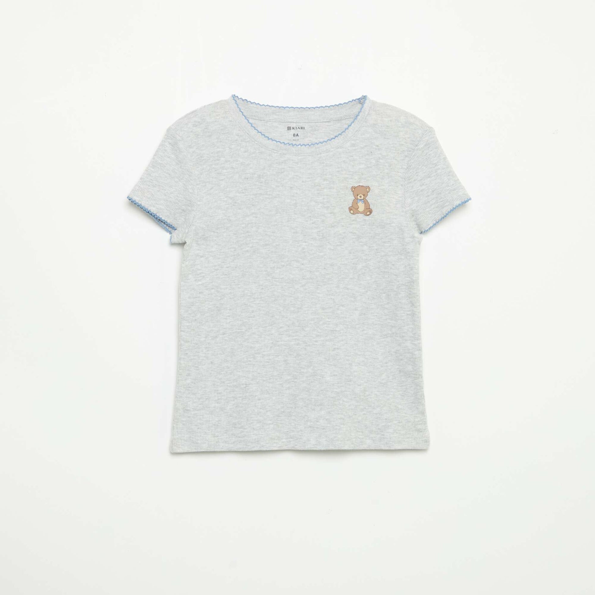 2-Piece Pajamas - Short-Sleeved T-shirt + Striped Pants BLUE