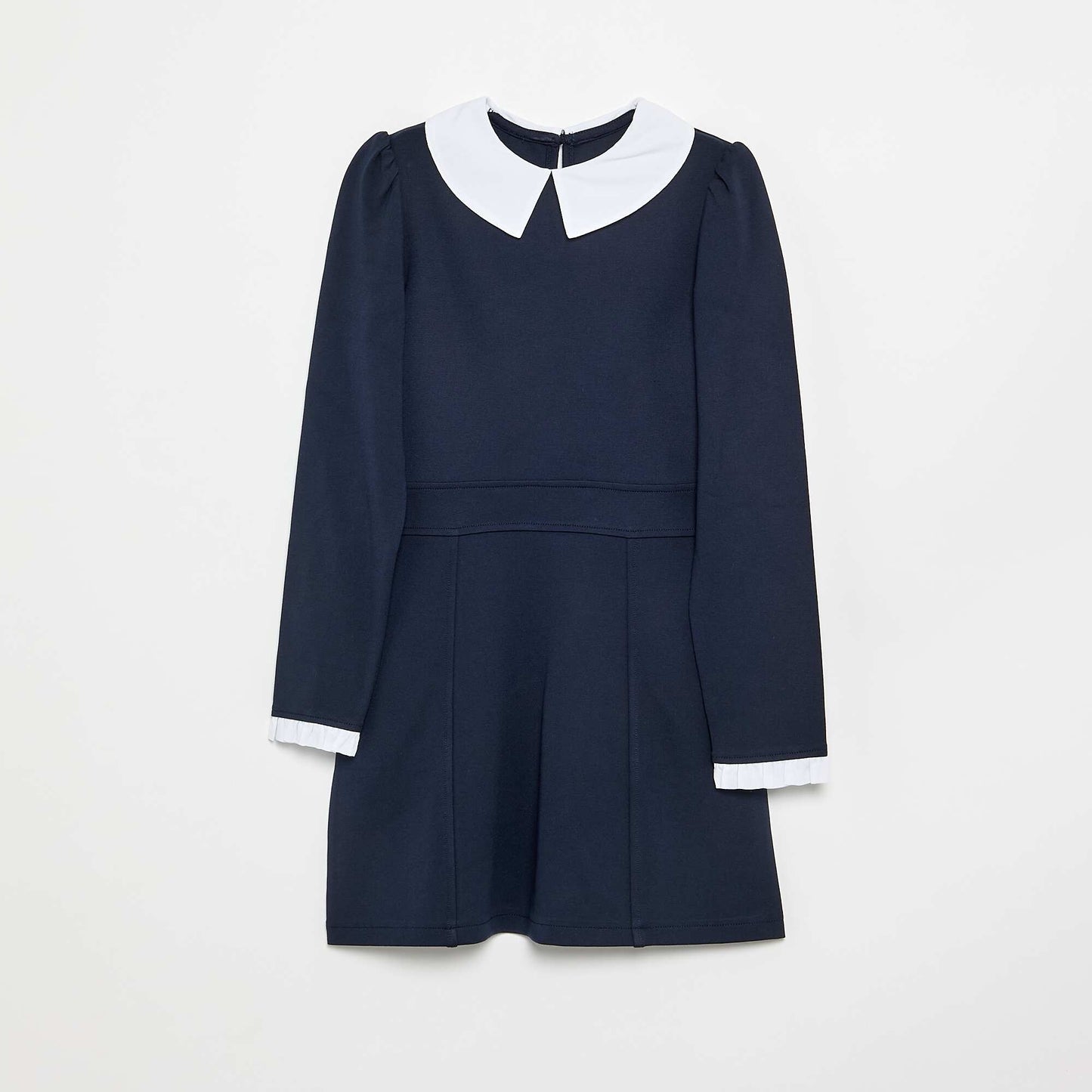 Long-sleeved Peter Pan collar dress BLUE