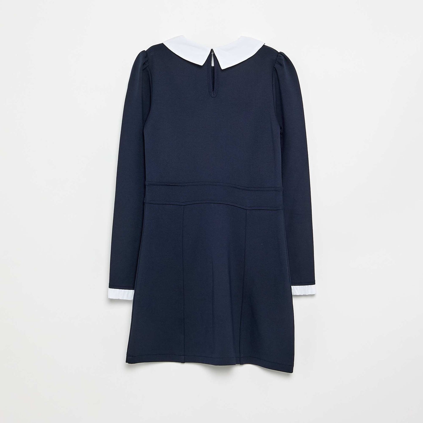 Long-sleeved Peter Pan collar dress BLUE