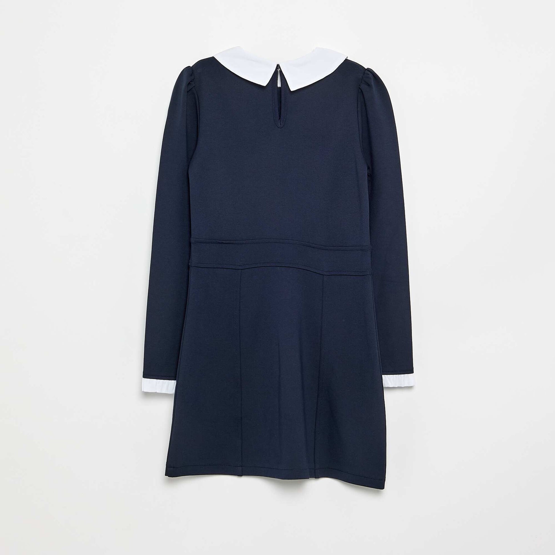 Long-sleeved Peter Pan collar dress BLUE