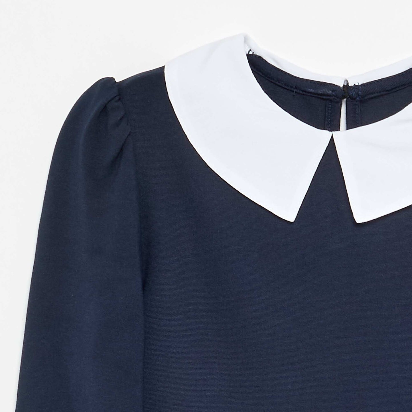 Long-sleeved Peter Pan collar dress BLUE