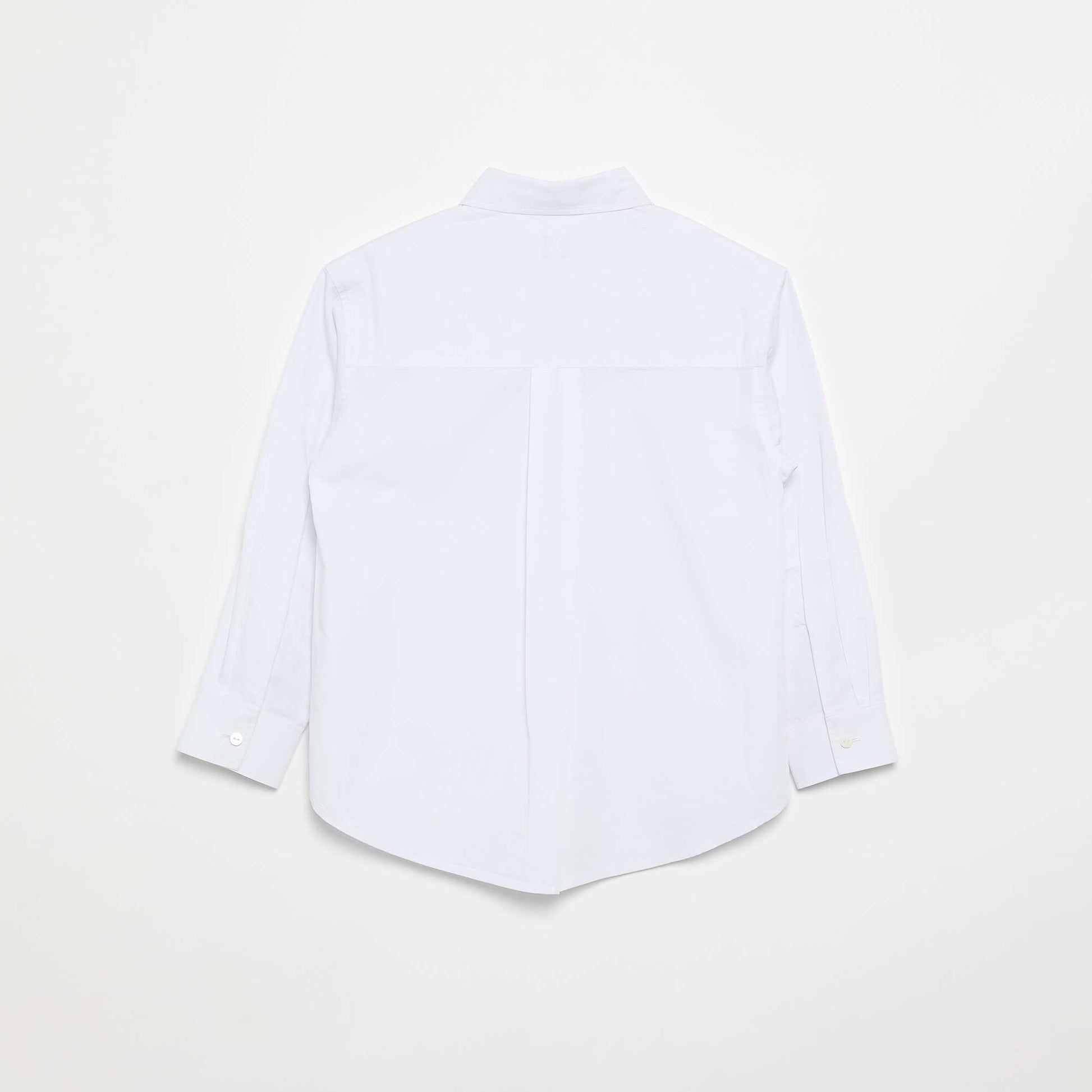 Long-sleeved cotton shirt WHITE