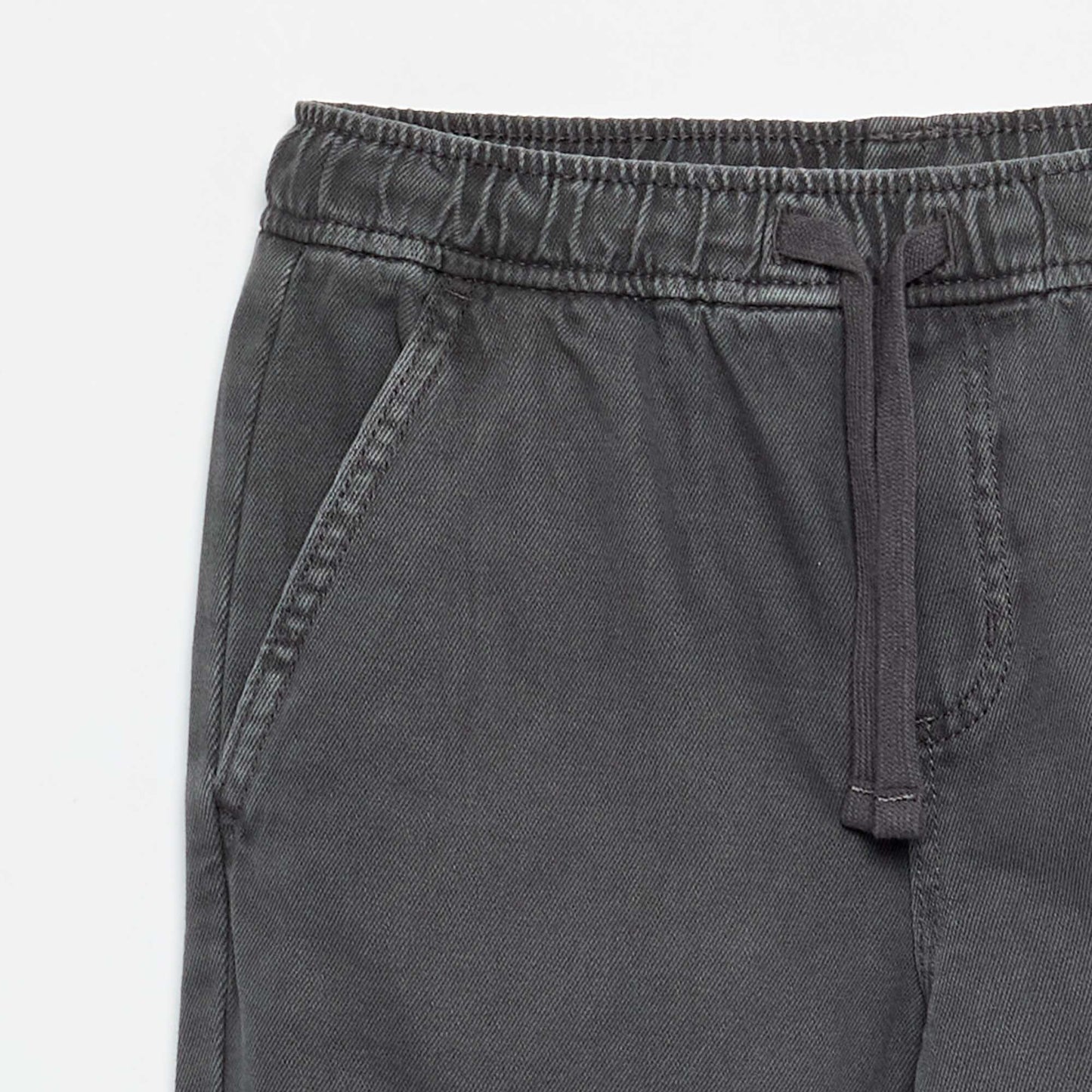 Relaxed Fit Trousers with Elasticated Waist GREY