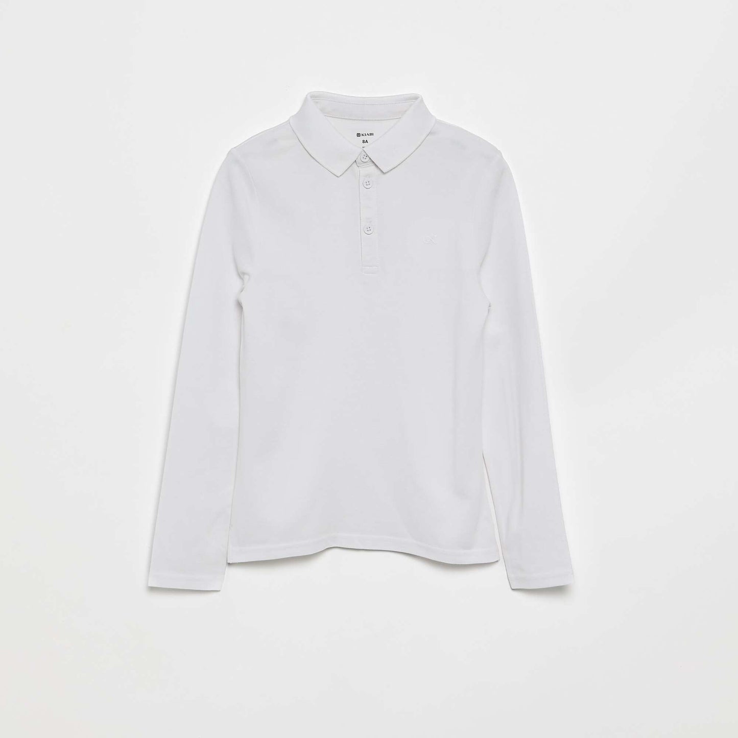 Long-sleeved polo shirt WHITE