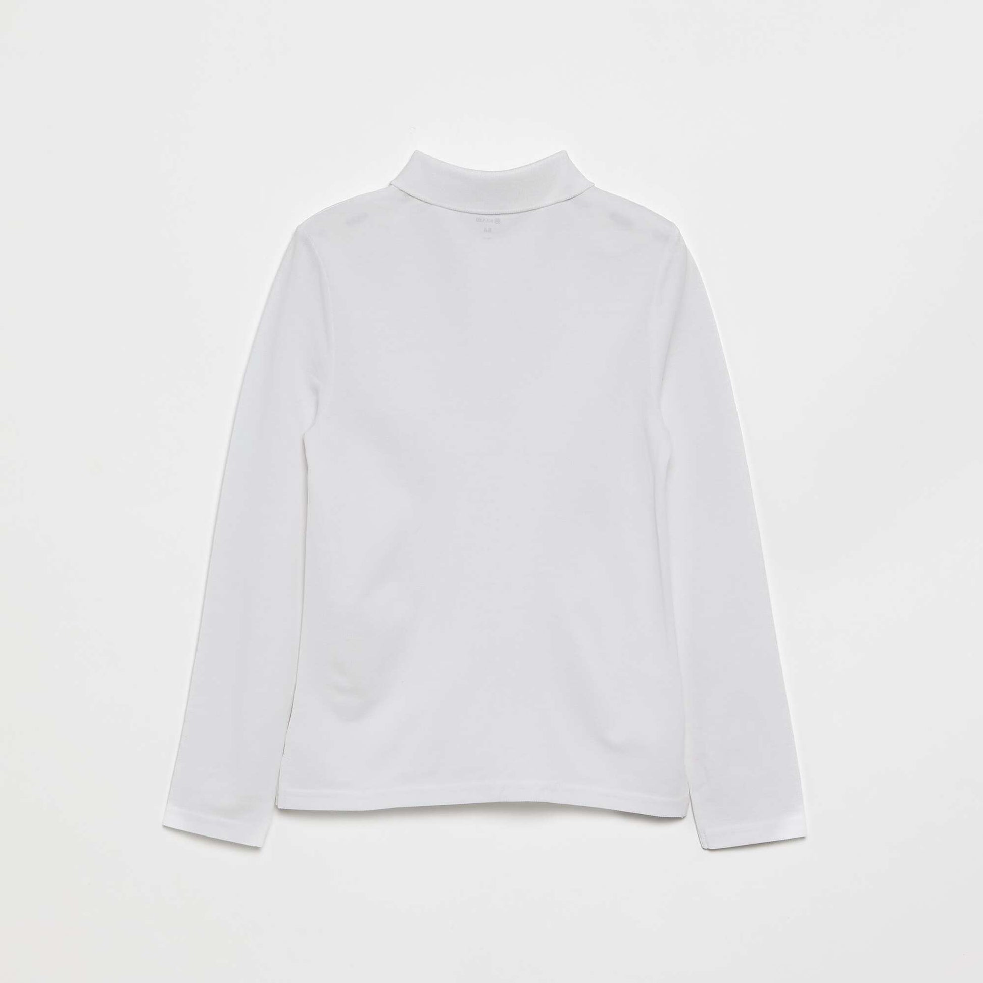 Long-sleeved polo shirt WHITE