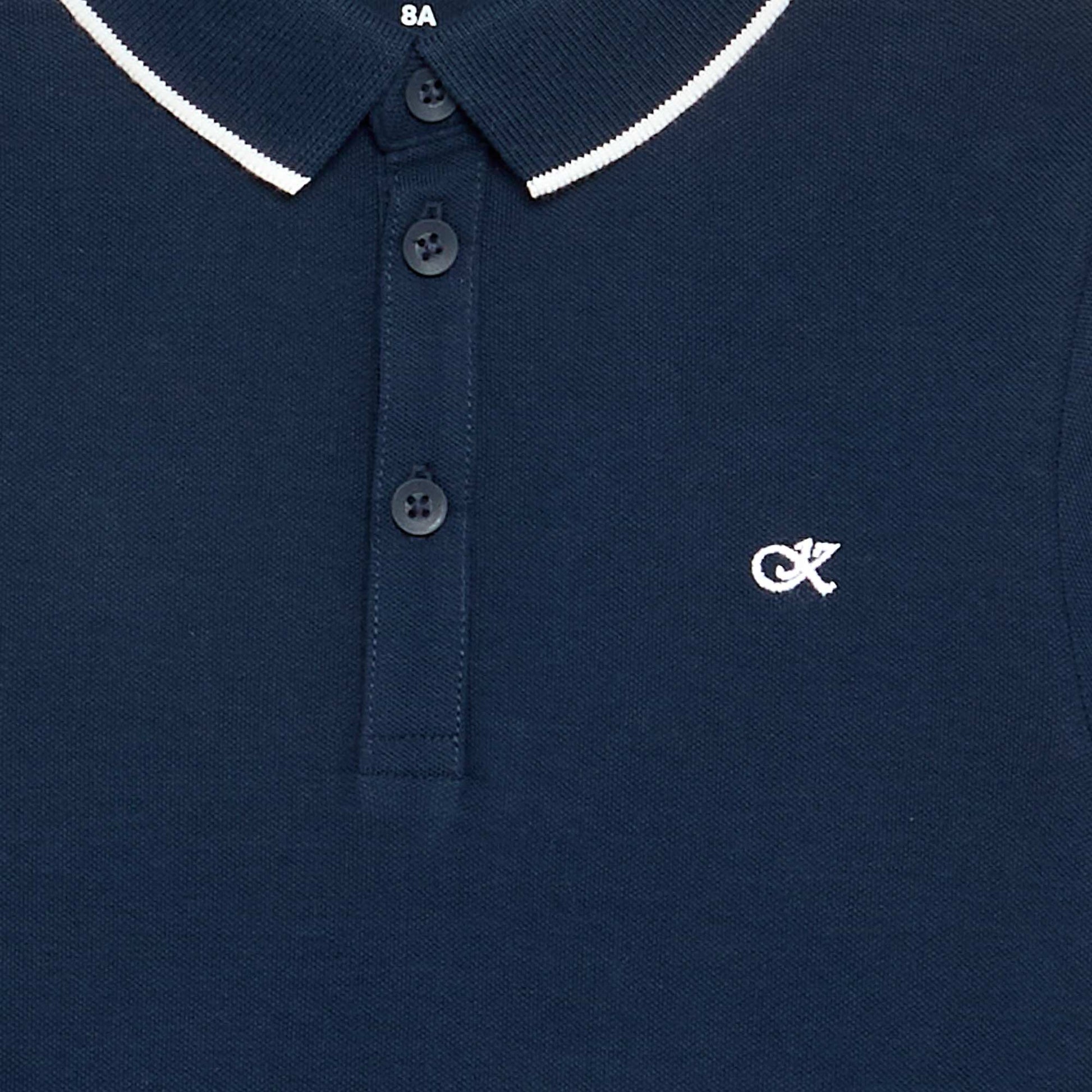 Long-sleeved polo shirt BLUE