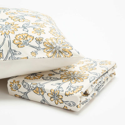 2-piece single duvet cover set - Duvet cover + pillowcase YELLOW