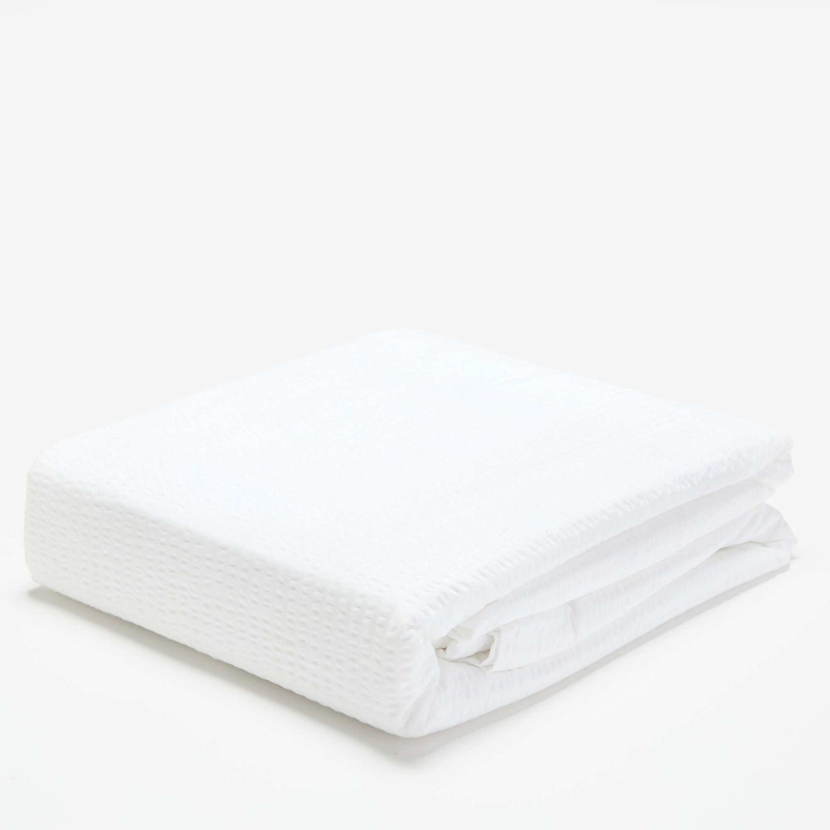 Seersucker Duvet Cover Set for 2 People  260 x 220cm WHITE