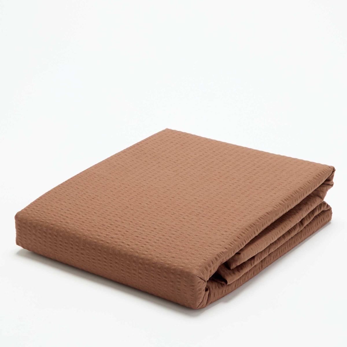 Seersucker Duvet Cover Set for 2 People  260 x 220cm BROWN