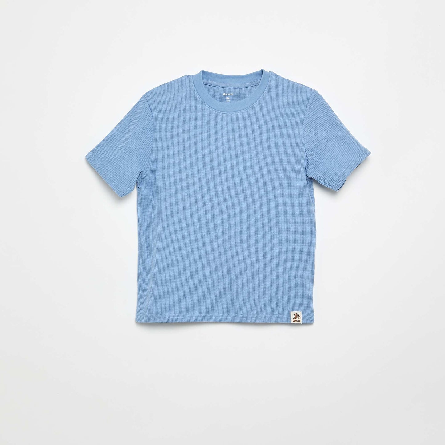 Waffle-Knit T-shirt WHITE