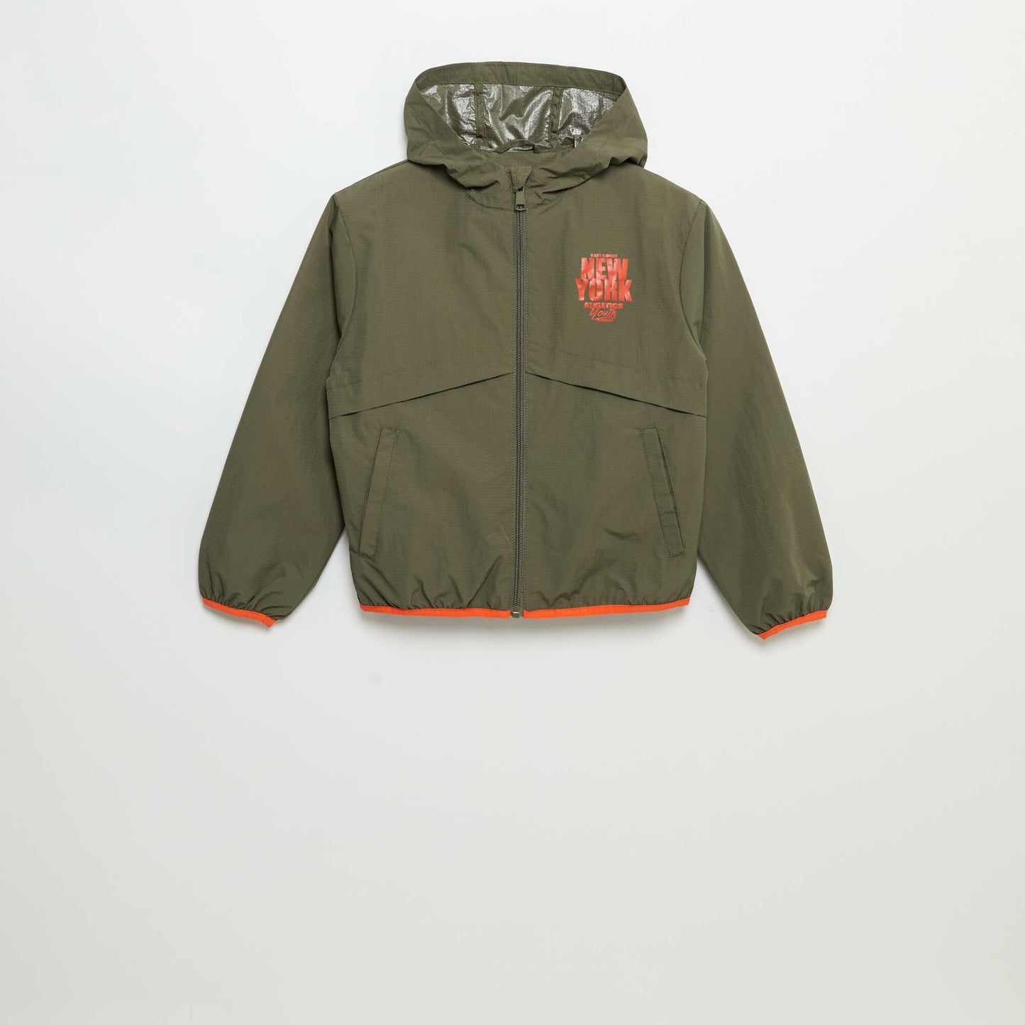 Hooded Windbreaker Jacket KHAKI