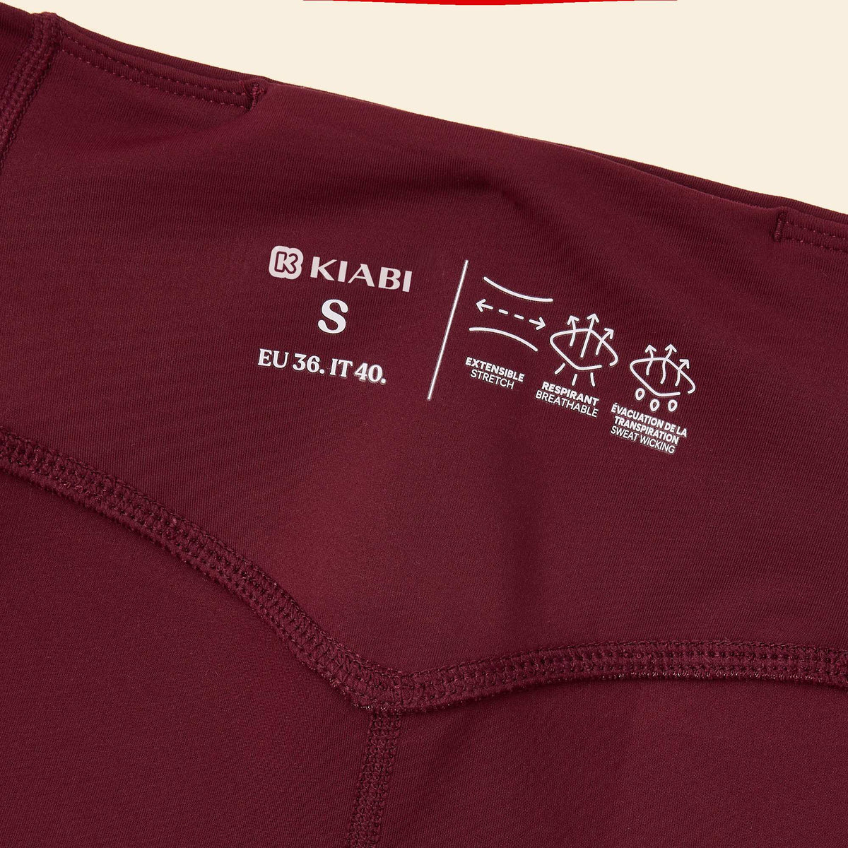 Sports leggings with pockets RED