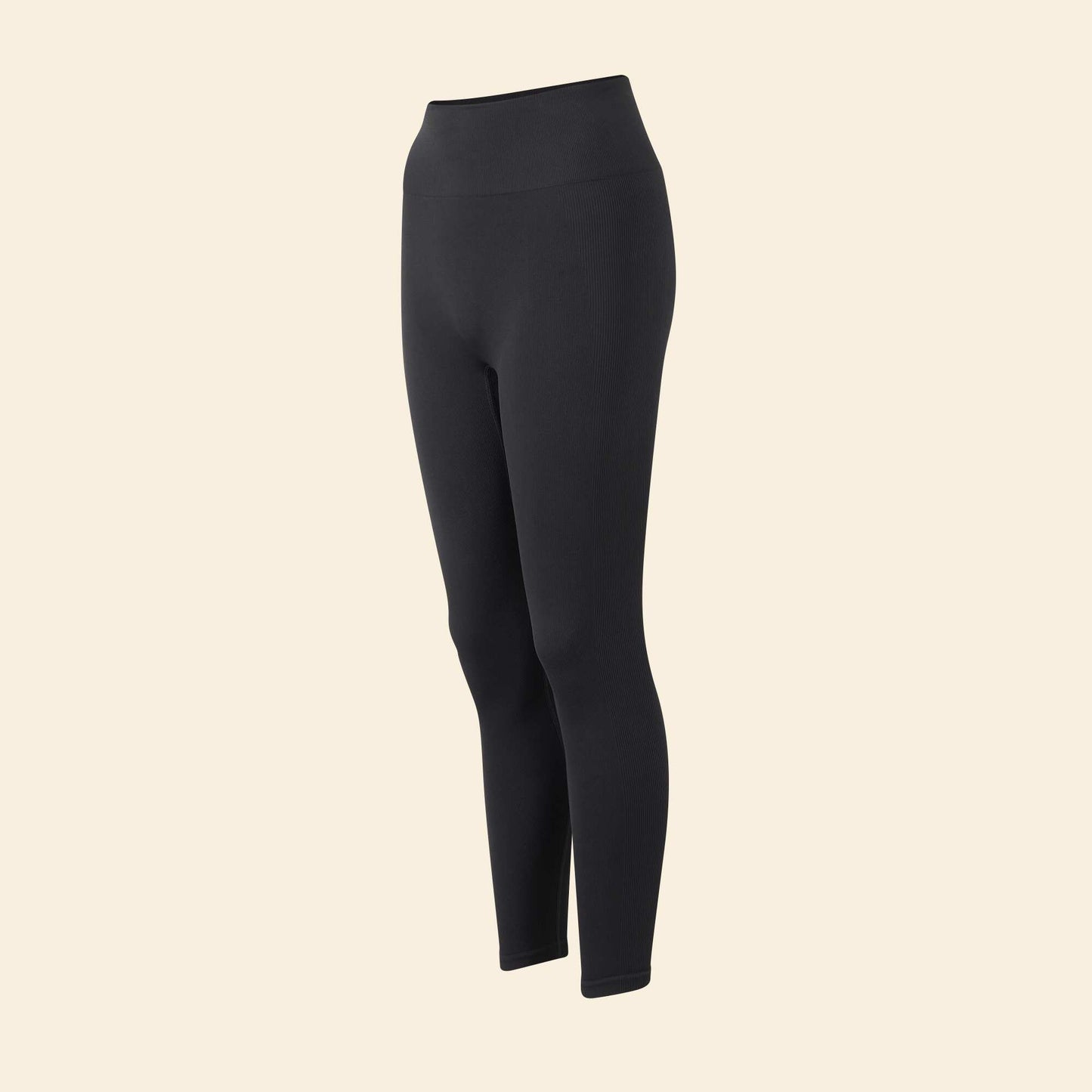 Ribbed Sports Leggings BLACK