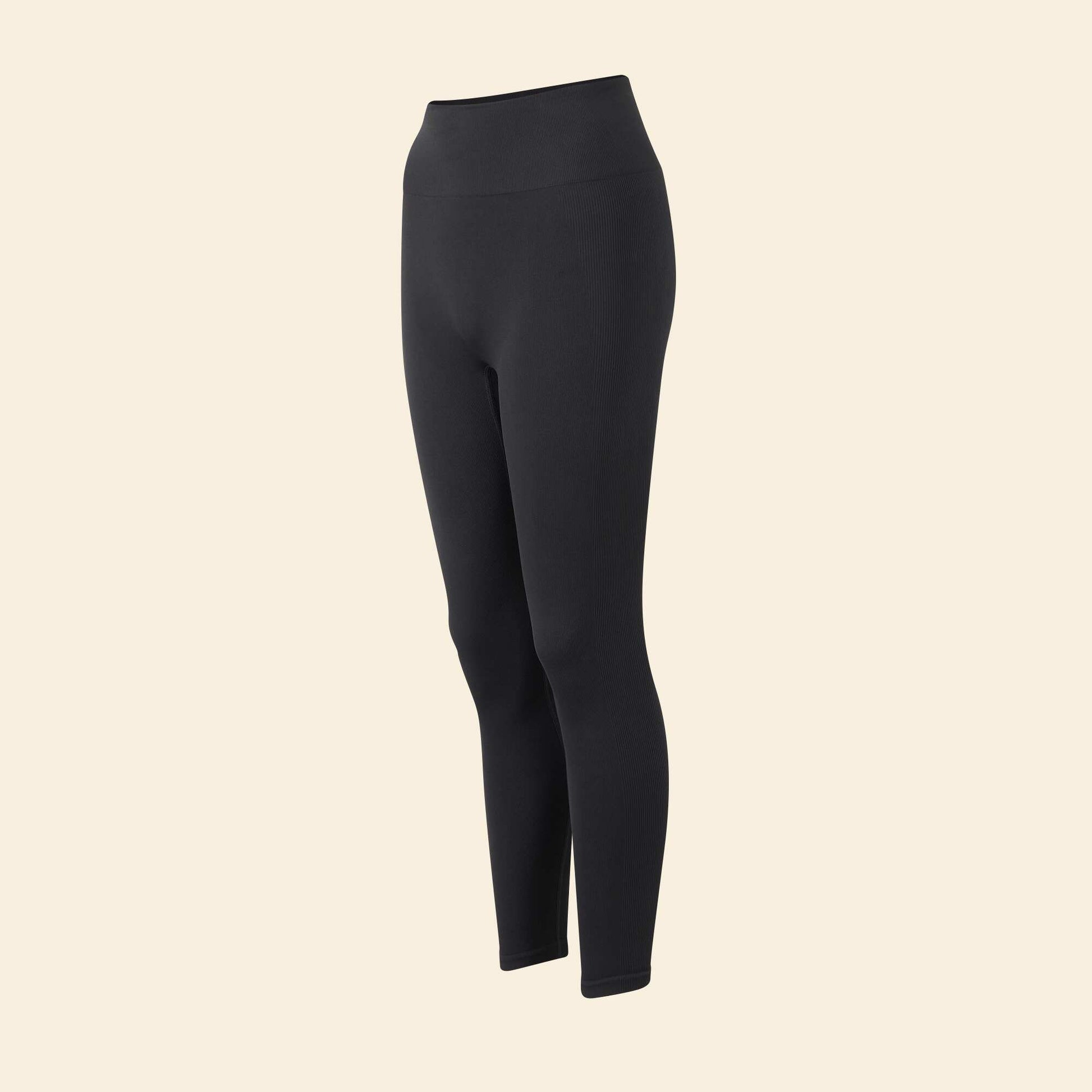 Ribbed Sports Leggings BLACK