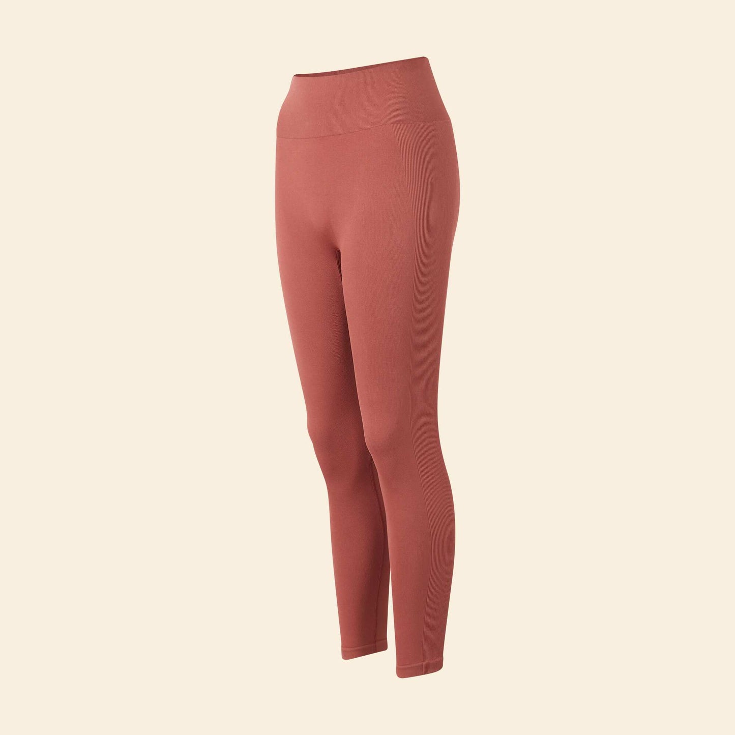 Ribbed Sports Leggings BROWN