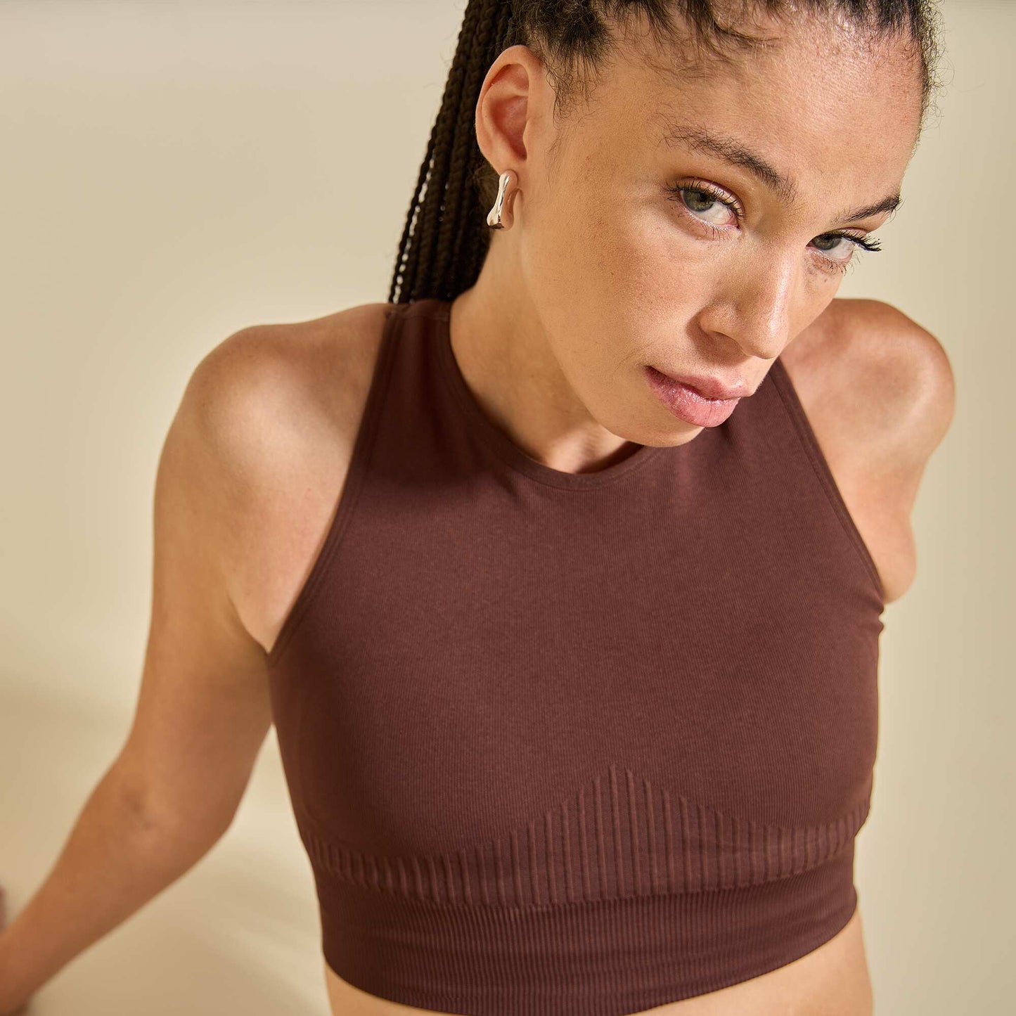 Seamless Sports Bra BROWN