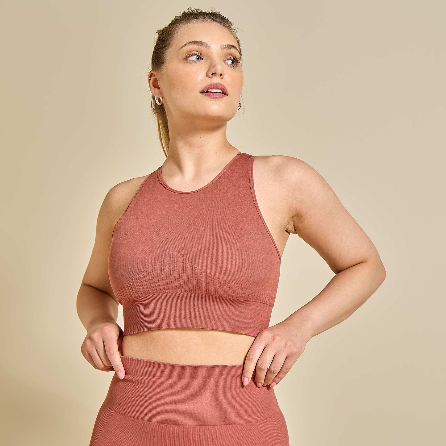 Seamless Sports Bra BROWN