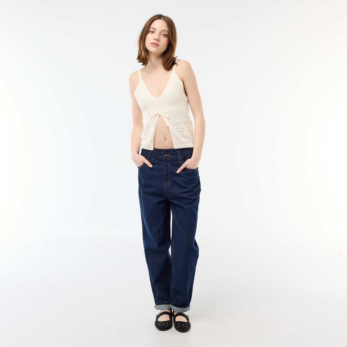 Crochet Crop Top BEIGE
