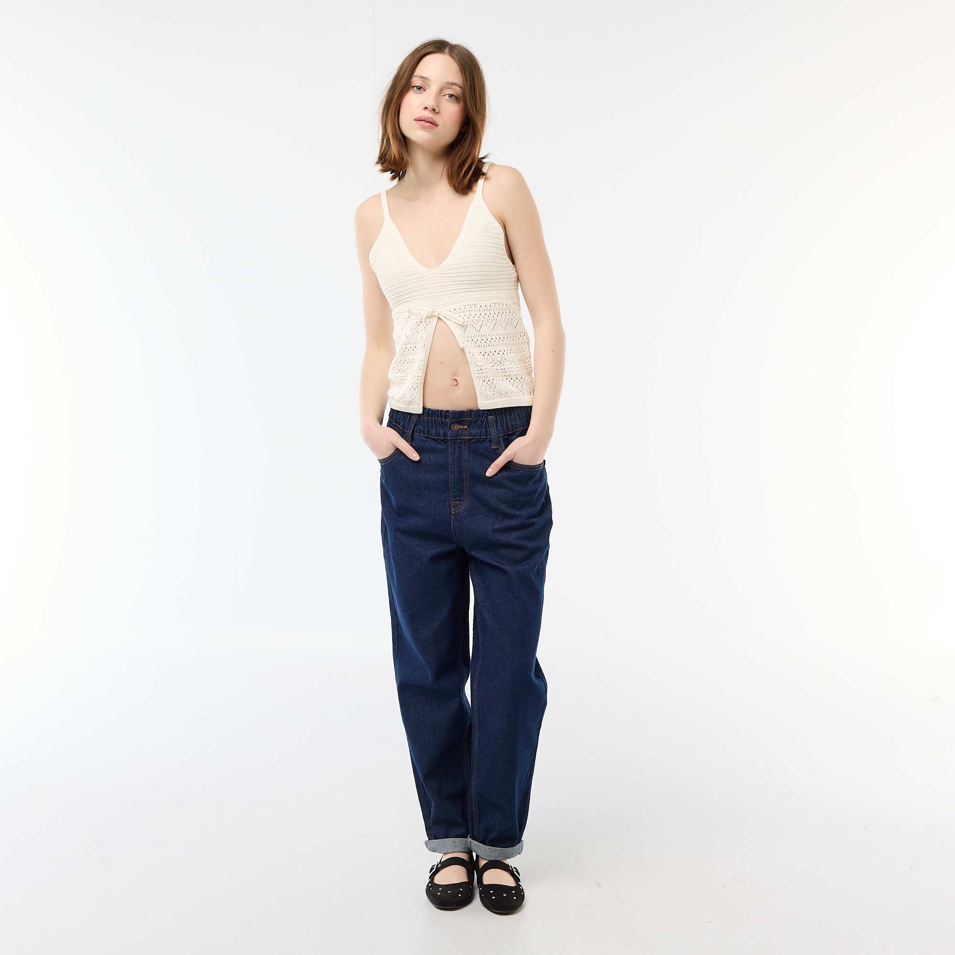 Crochet Crop Top BEIGE