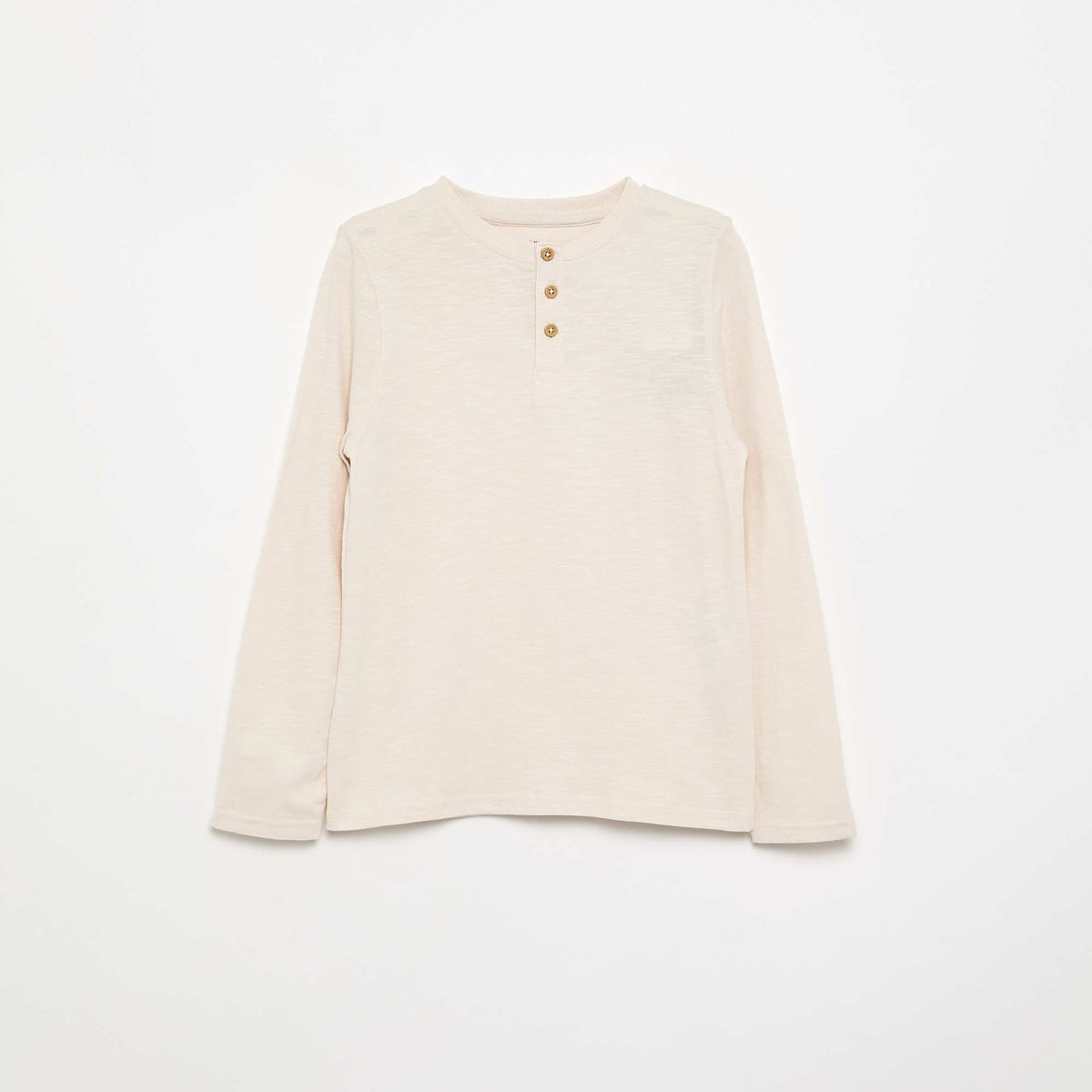 Basic Henley T-shirt WHITE
