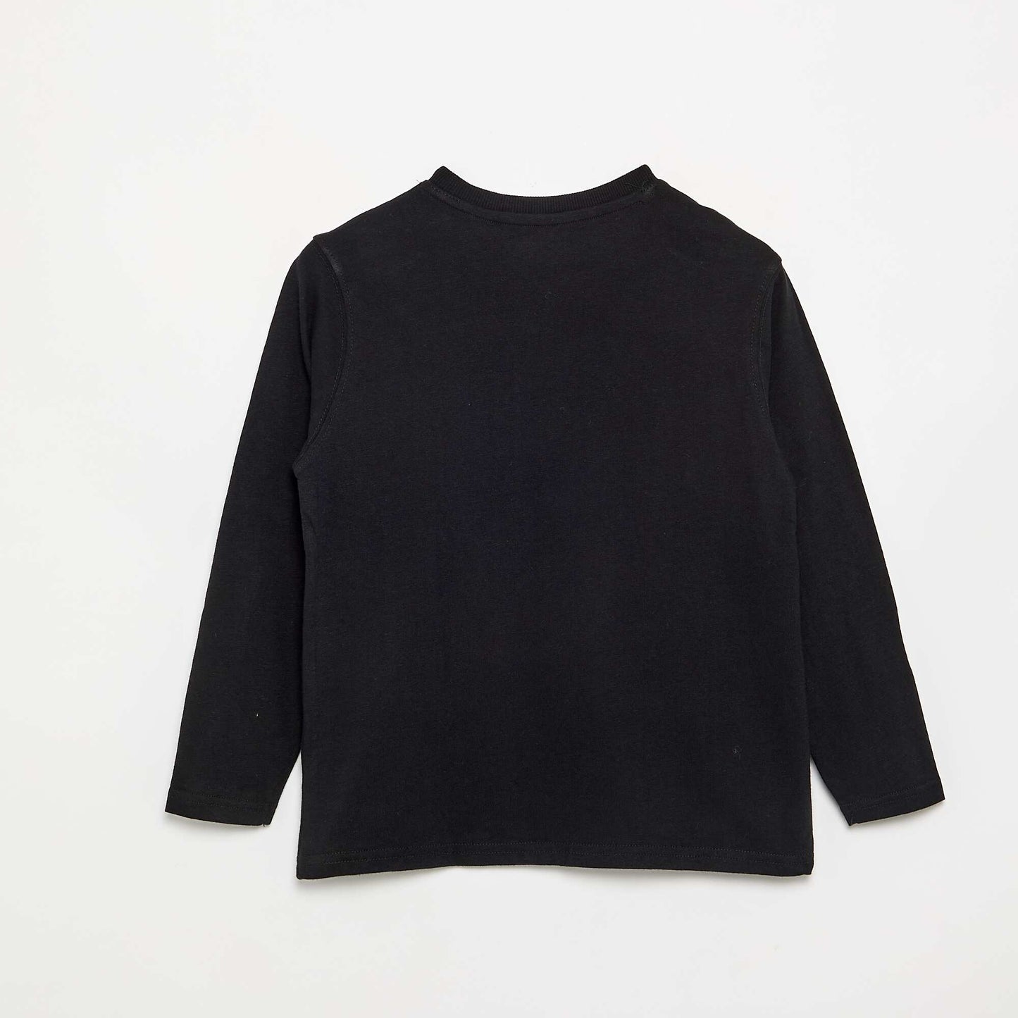 Long-sleeved jersey t-shirt BLACK