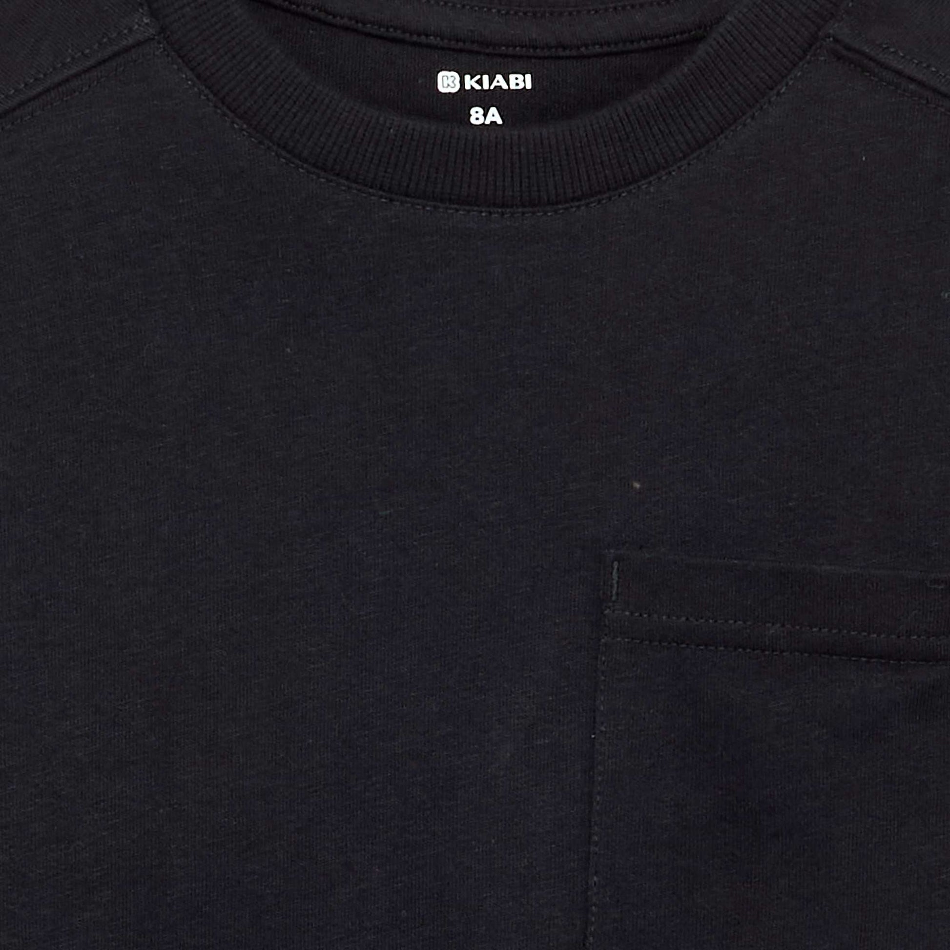 Long-sleeved jersey t-shirt BLACK